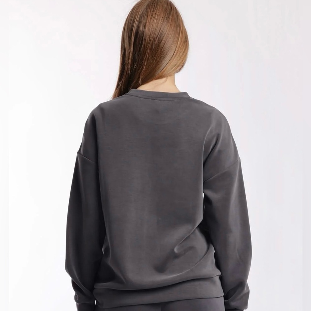 Lazypants Crewneck Lux Sueded Double Knit Sweatshirt NWOT Size Small - Picture 2 of 3